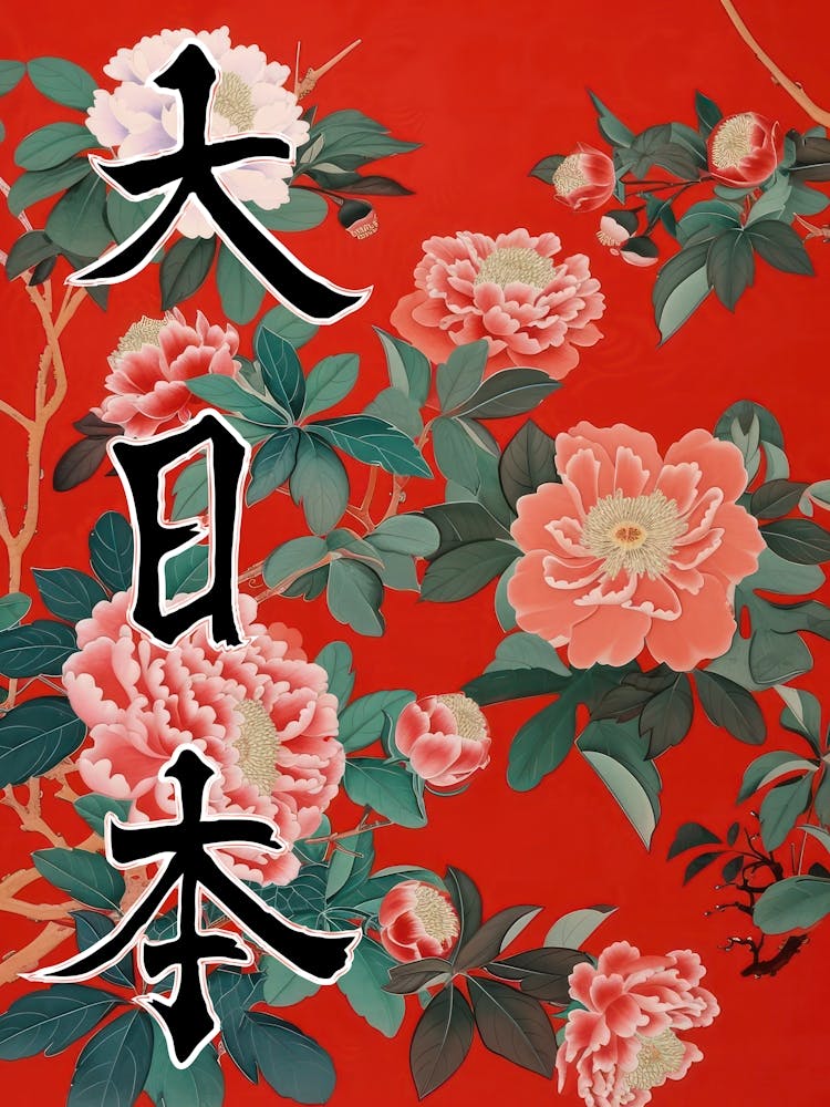 Great Japan Hokusai Japanese Flowers 13 Poster