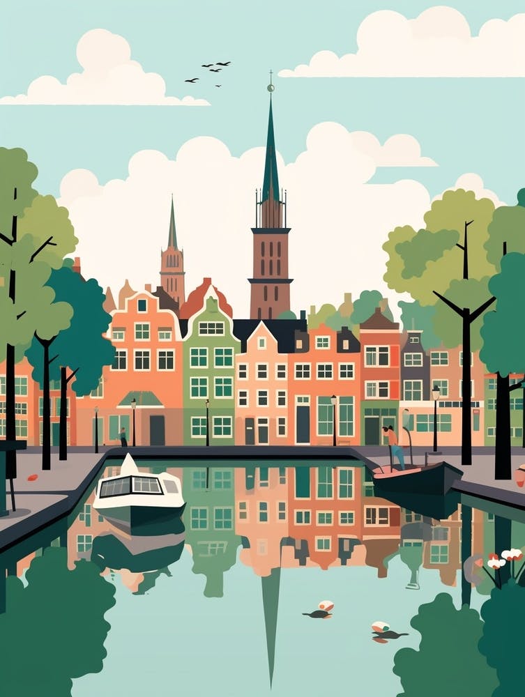 Netherlands 3 Travel Illustration