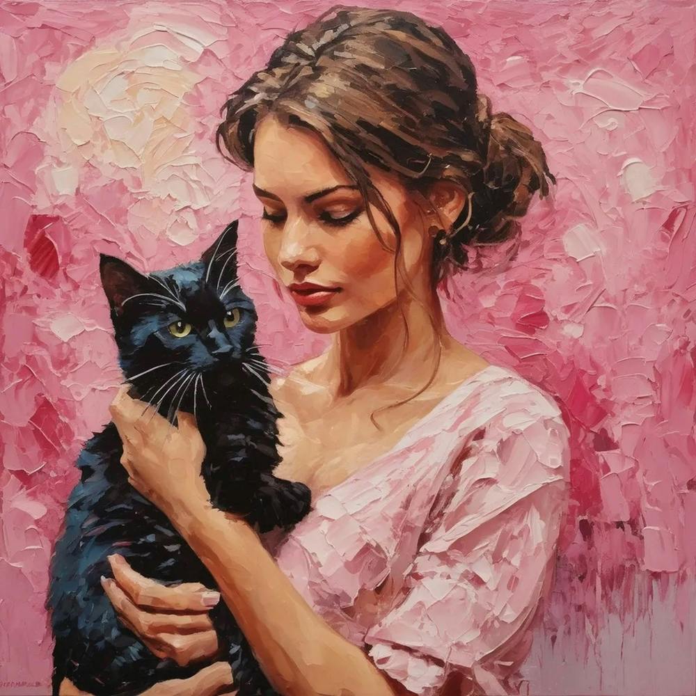 Girl With A Cat 5