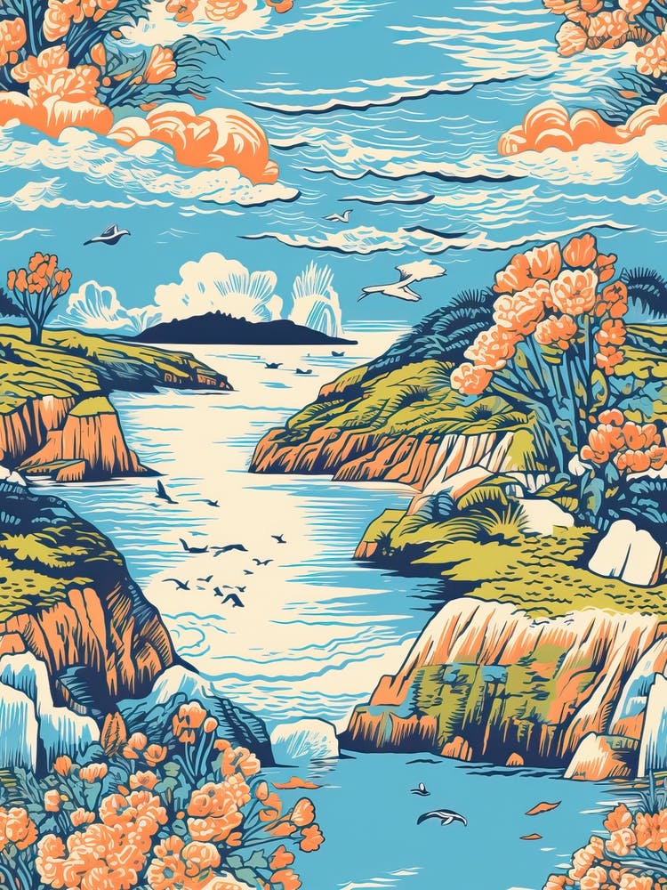Big Sur, California, Inspired Travel Pattern 4