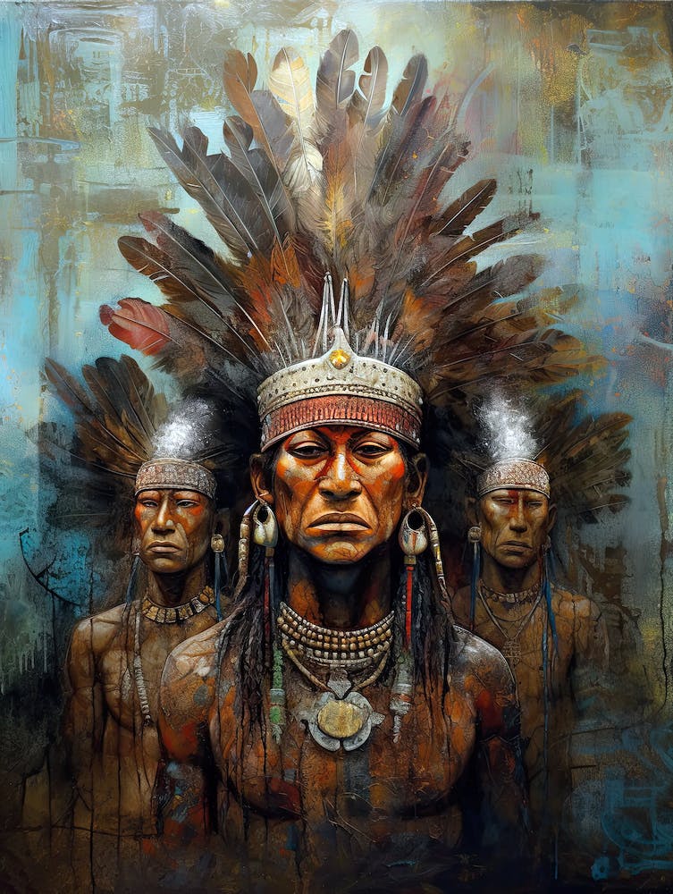 Resonant Canvases: Echoes of Native Traditions