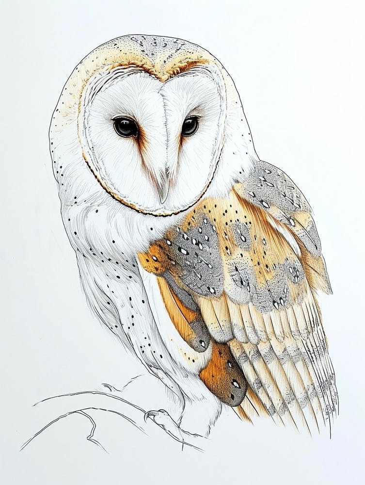 Barn Owl Drawing 3