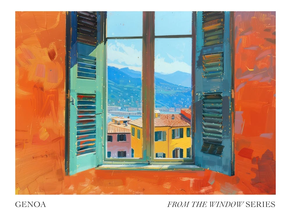 Genoa From The Window Series Poster Painting 3