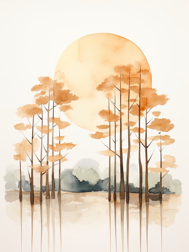 Watercolour Painting Of Congaree National Park   South Carolina Usa 2