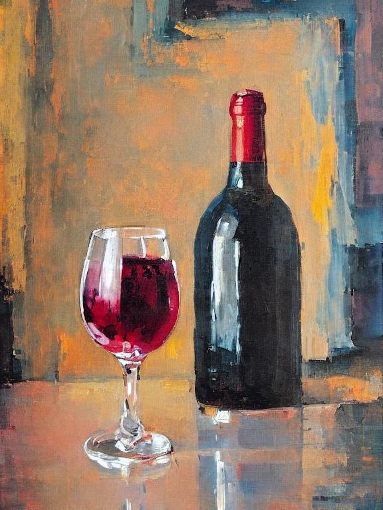 Provence Rosé 1 Oil Painting Cocktail Poster