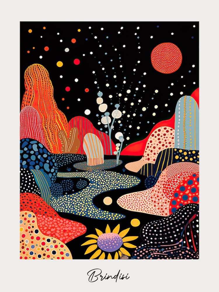 Poster Of Brindisi, Italy, Illustration In The Style Of Pop Art 1