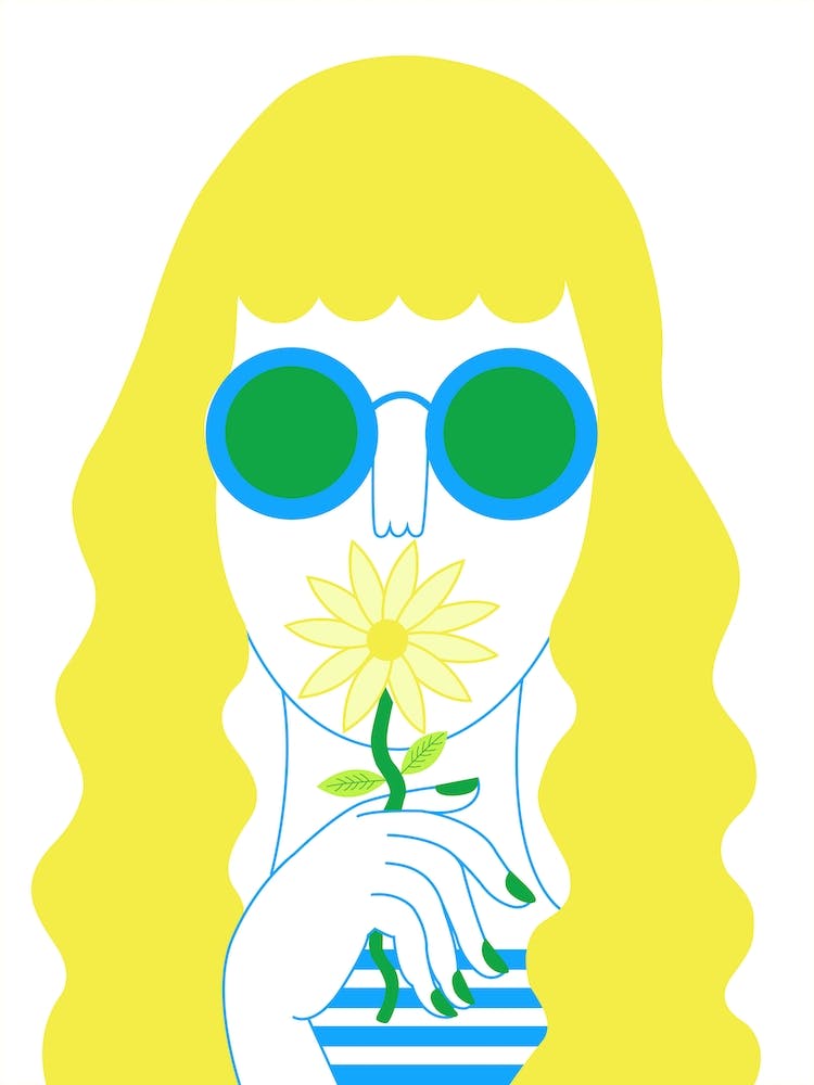 Mädchen mit Gänseblümchen