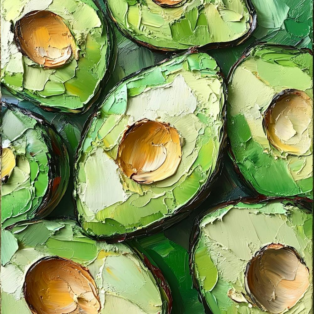 1anamulhaqueanik Ein minimalistisches Gemälde von geschnittenen Avocados Showca Aef77bf7 78f0 4464 848c 2368a872d295 Topaz Upscale 2x