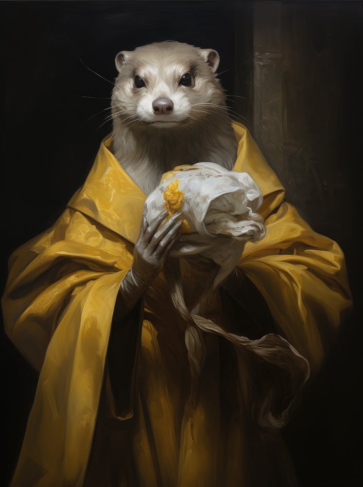 Ferret In A Robe