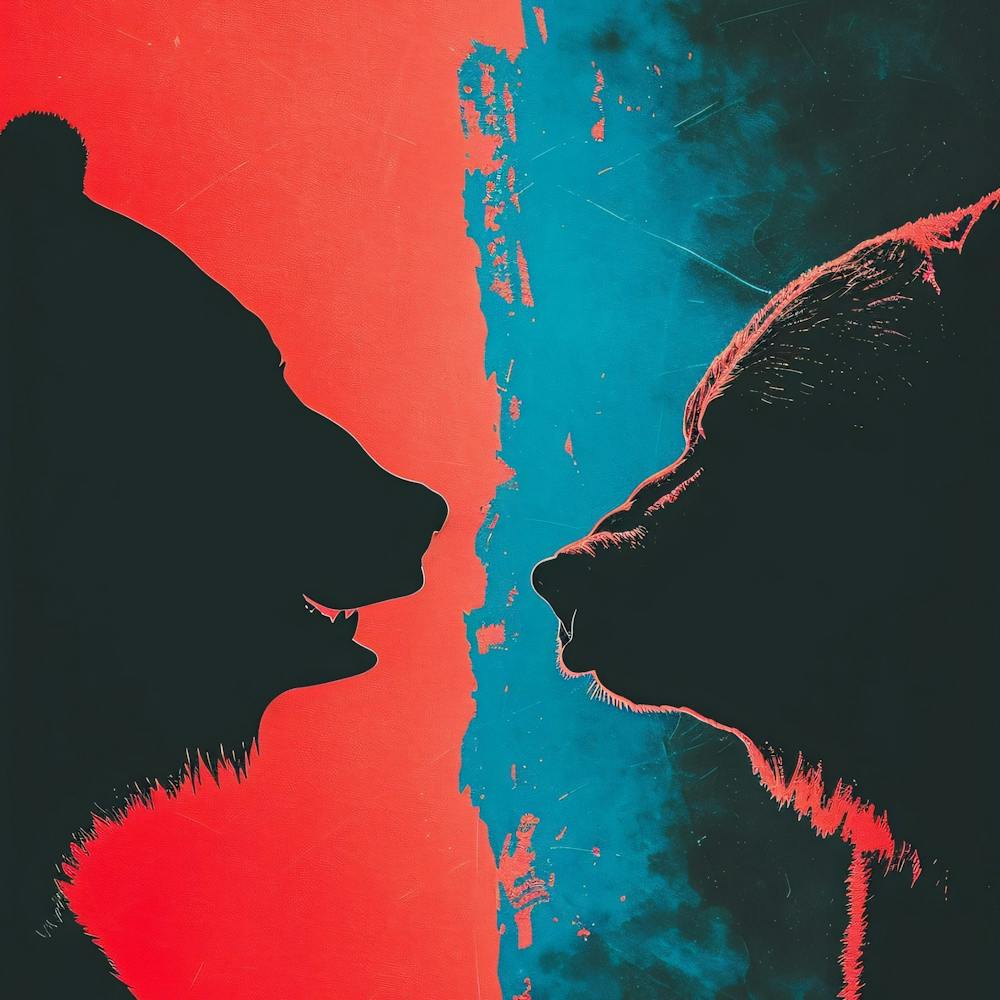Two Bears Facing Each Other 1
