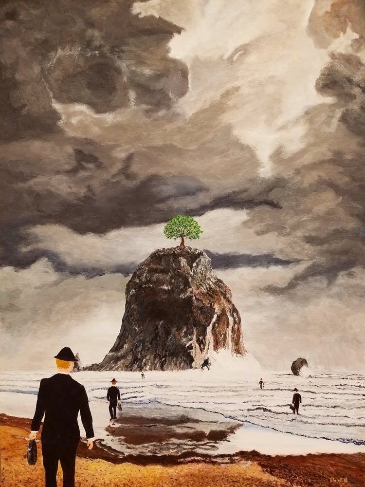 Der letzte Baum Fantasy Haystack Rock