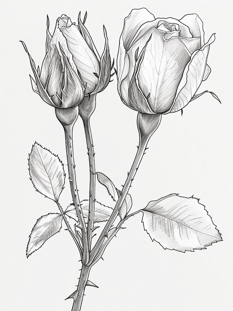 Roses Sketch 51