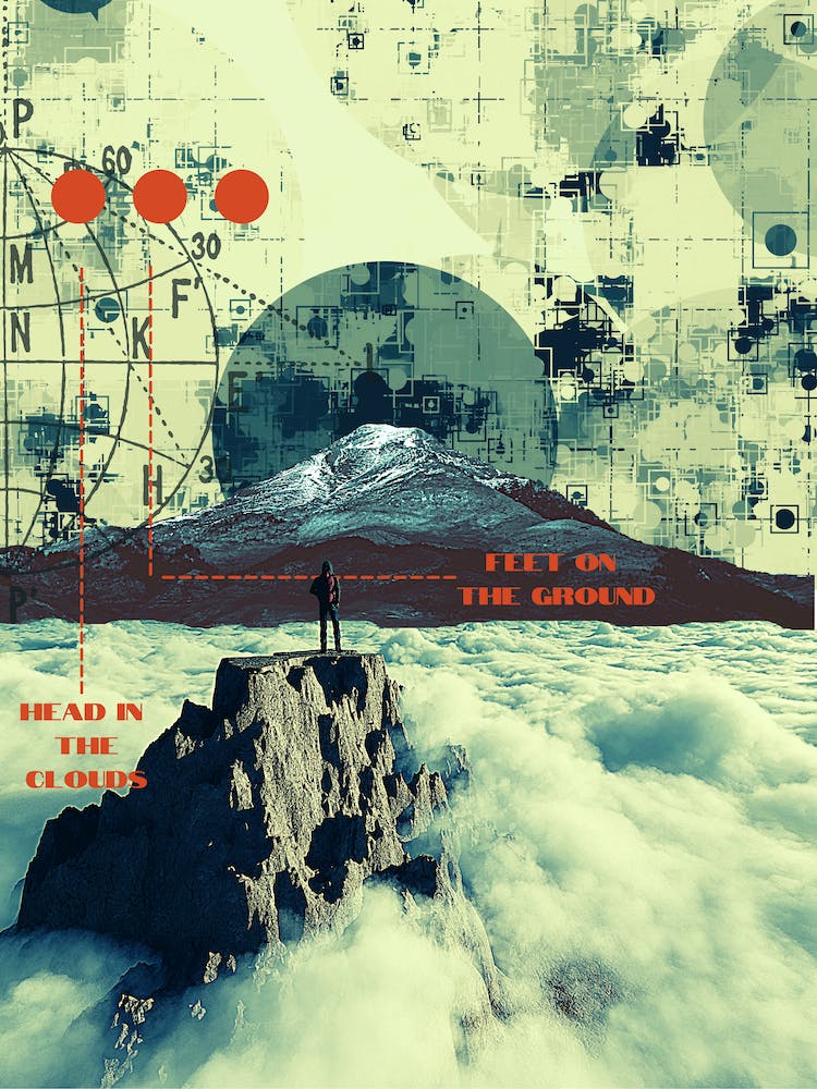 Man On Top Of A Mountain