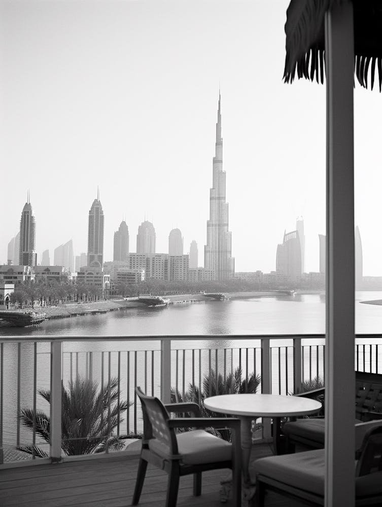 Dubai, United Arab Emirates, Black And White Old Photo 2