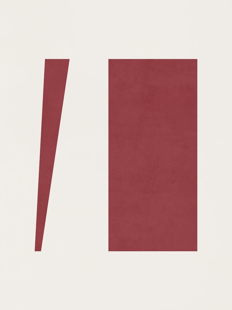 ABSTRACT MINIMALIST GEOMETRY - RED