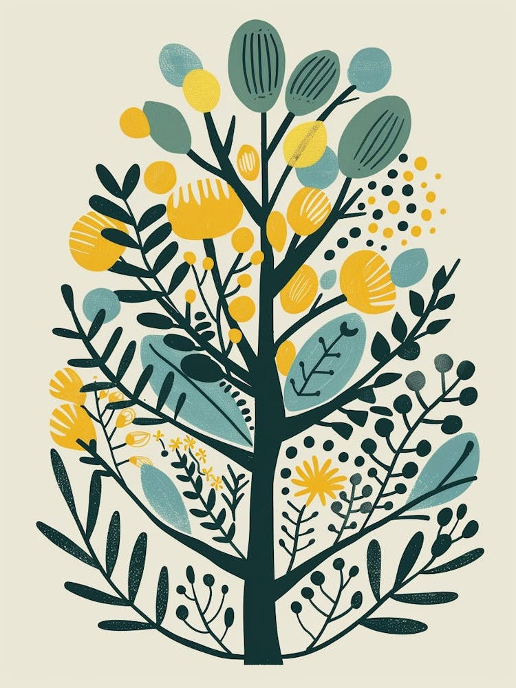 Hemlock Tree Flat Illustration 2