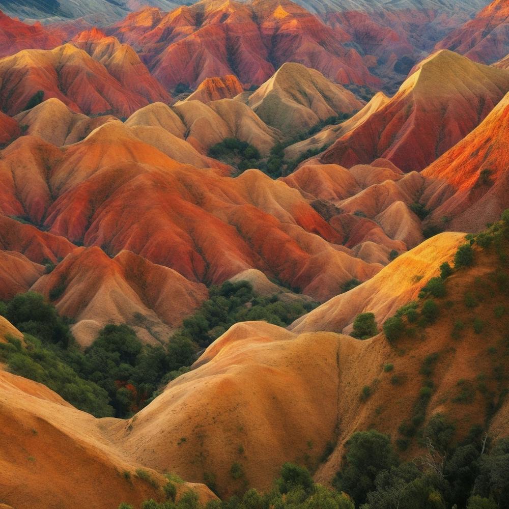 Chinese Painted Mountains