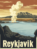 Aihrgdesign A Retro Travel Poster For Reykjavik Featuring The C89158bf E006 415d A98a 901c6cfa3eab 1