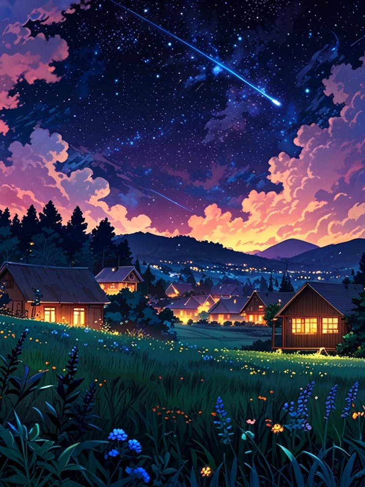 Night Sky Anime aesthetic 28