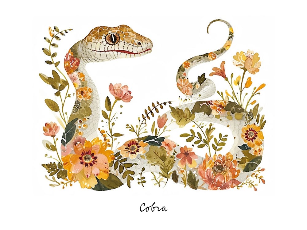 Little Floral Cobra 3 Poster