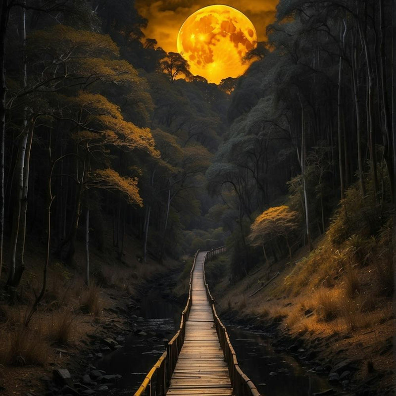 Full Moon In The Forest
