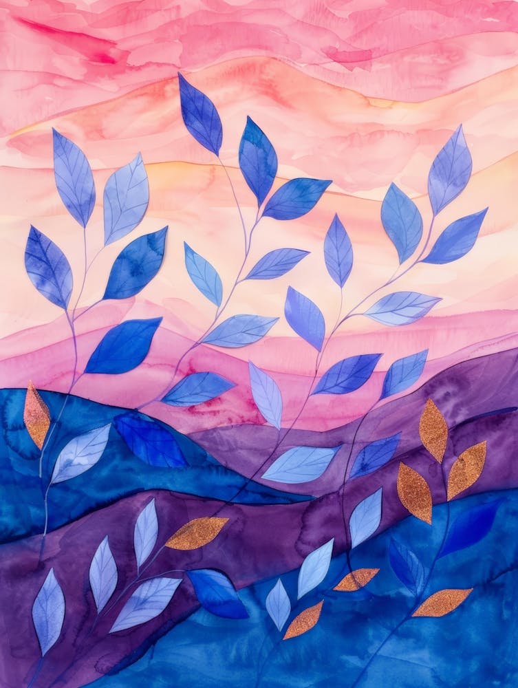 Watercolor Of Leaves 1