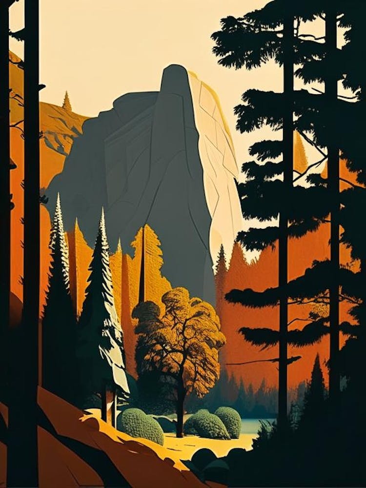 Yosemite National Park United States Of America Retro
