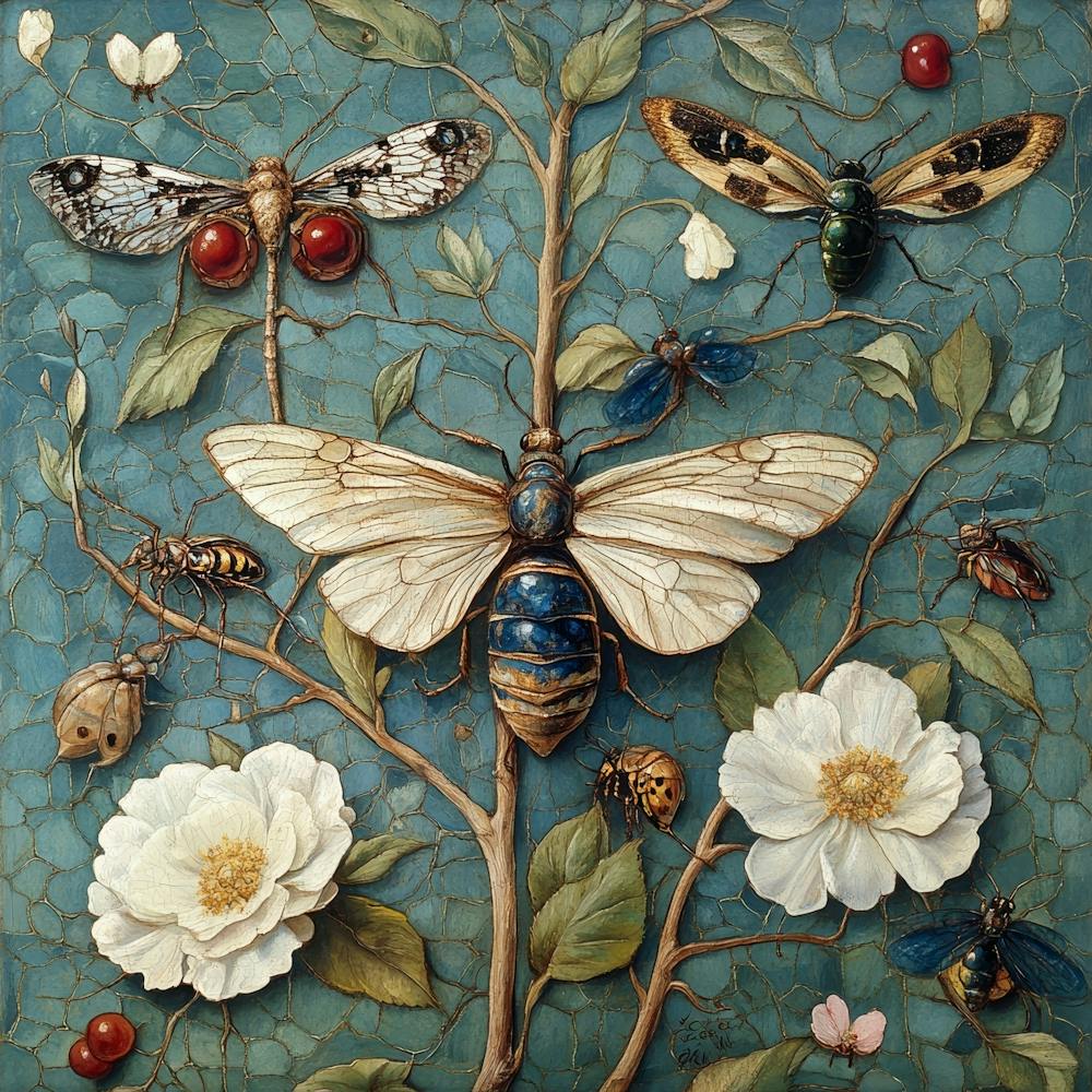 Bees And Butterflies Art