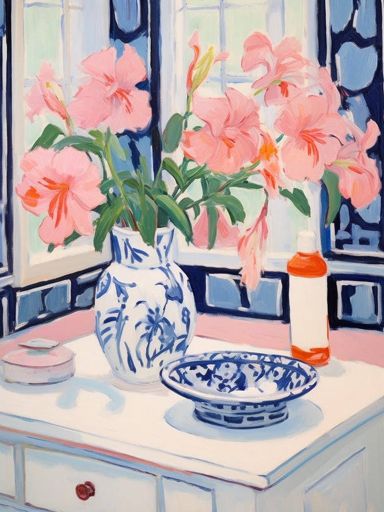 A Vase With Hibiscus, Flower Bouquet 1