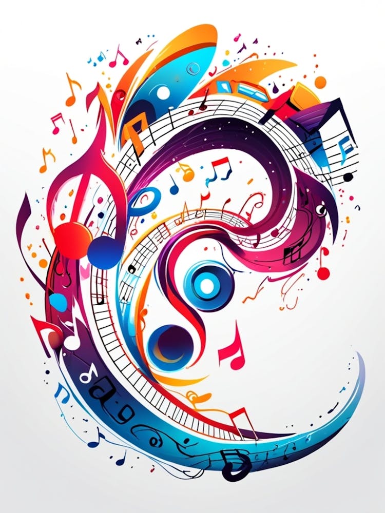 Abstract Music Notes