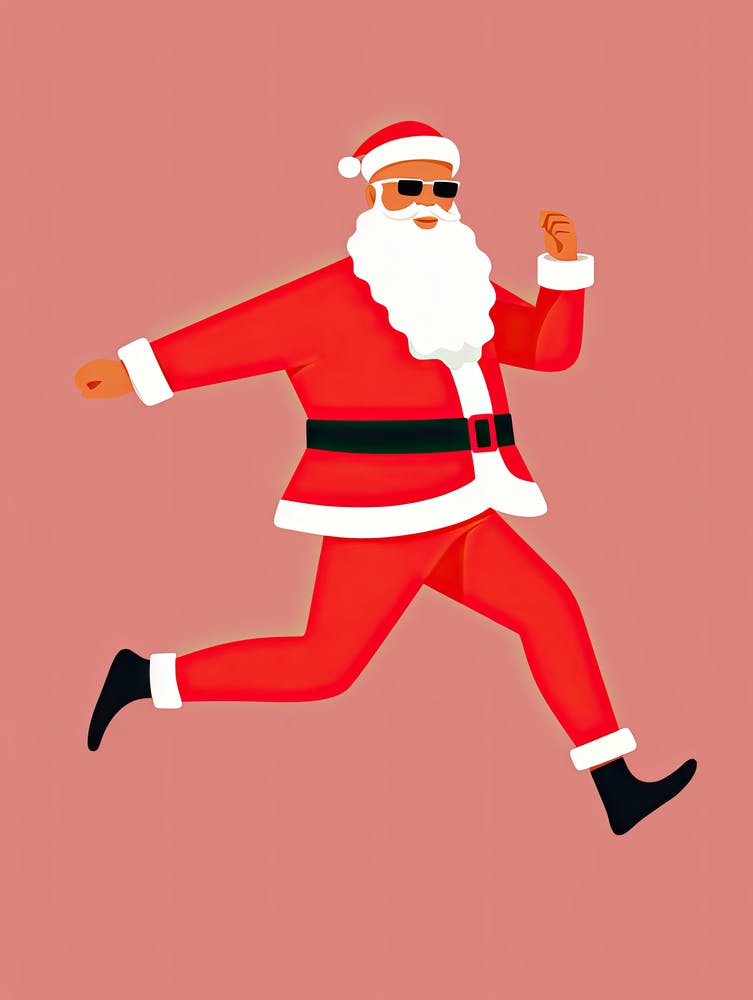 Santa Claus Running From You