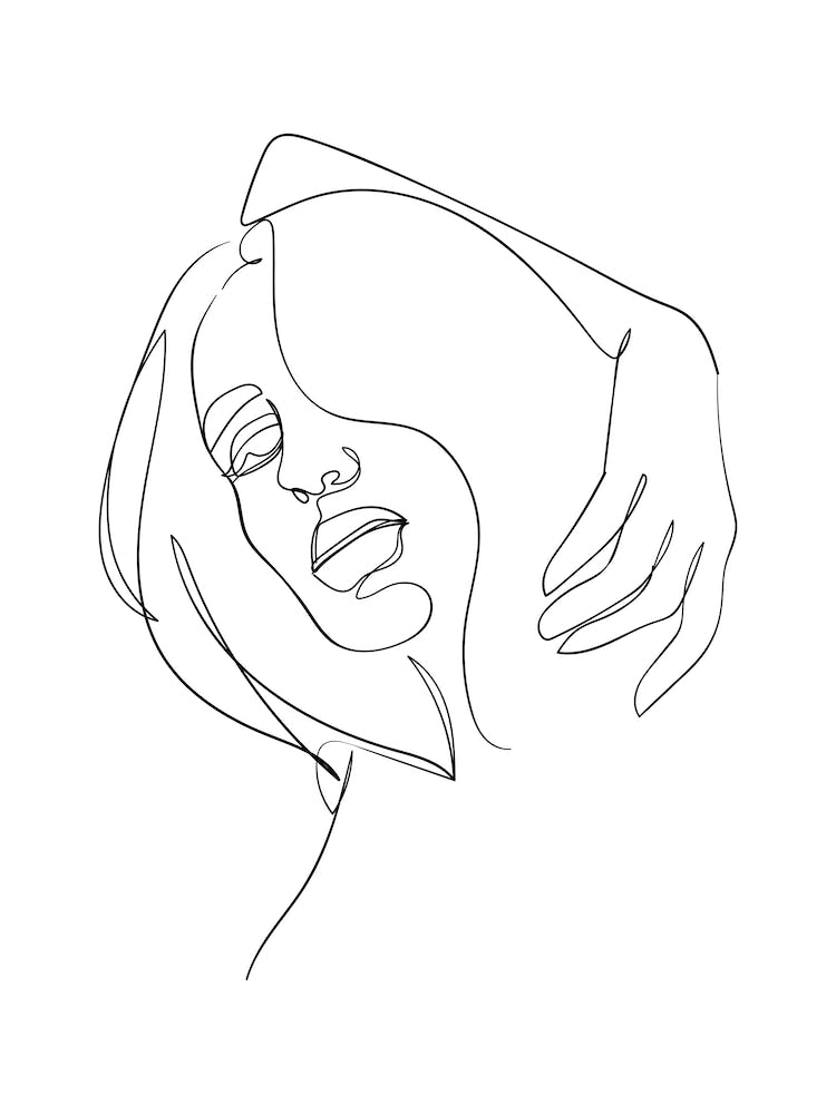 Continuous Line Drawing Of A Woman 2