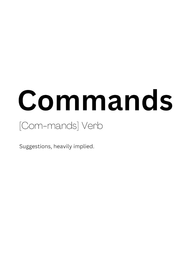 Commands Definition Meaning