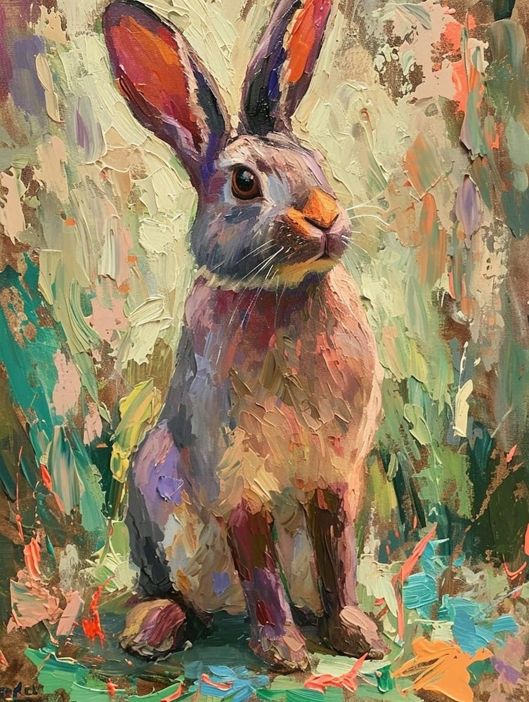 Mini Rex Rabbit Painting 3