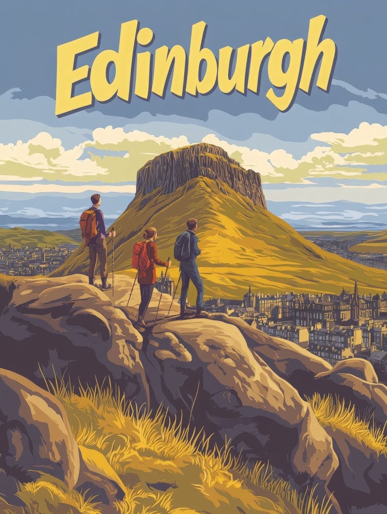 Aihrgdesign A Retro Travel Poster For Edinburgh Featuring Art 41336ee3 E10d 447b 8404 E297fb69679e 0