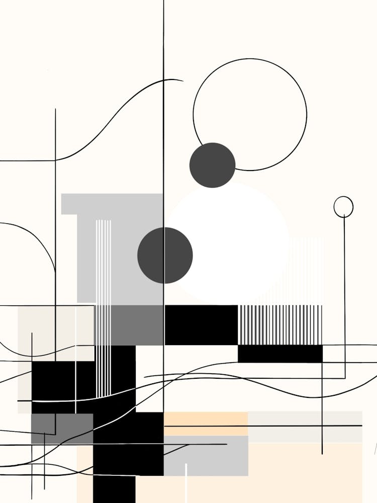Modern Wall Art Decor, Black and White Contemporary, Unique Home Decor, Sleek Wall Design for Living Room 3