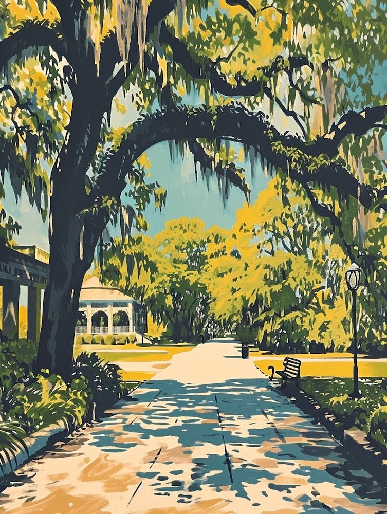 Audubon Park And Zoo Storybook Illustration 3