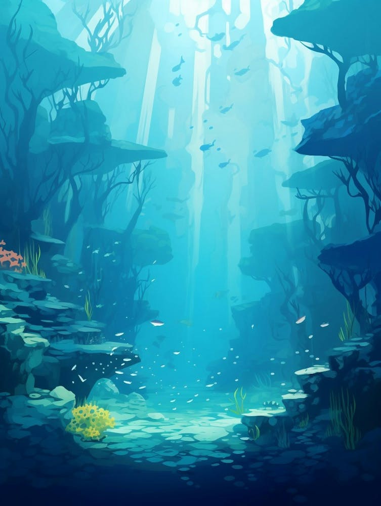 Underwater Abstract Minimalist 7