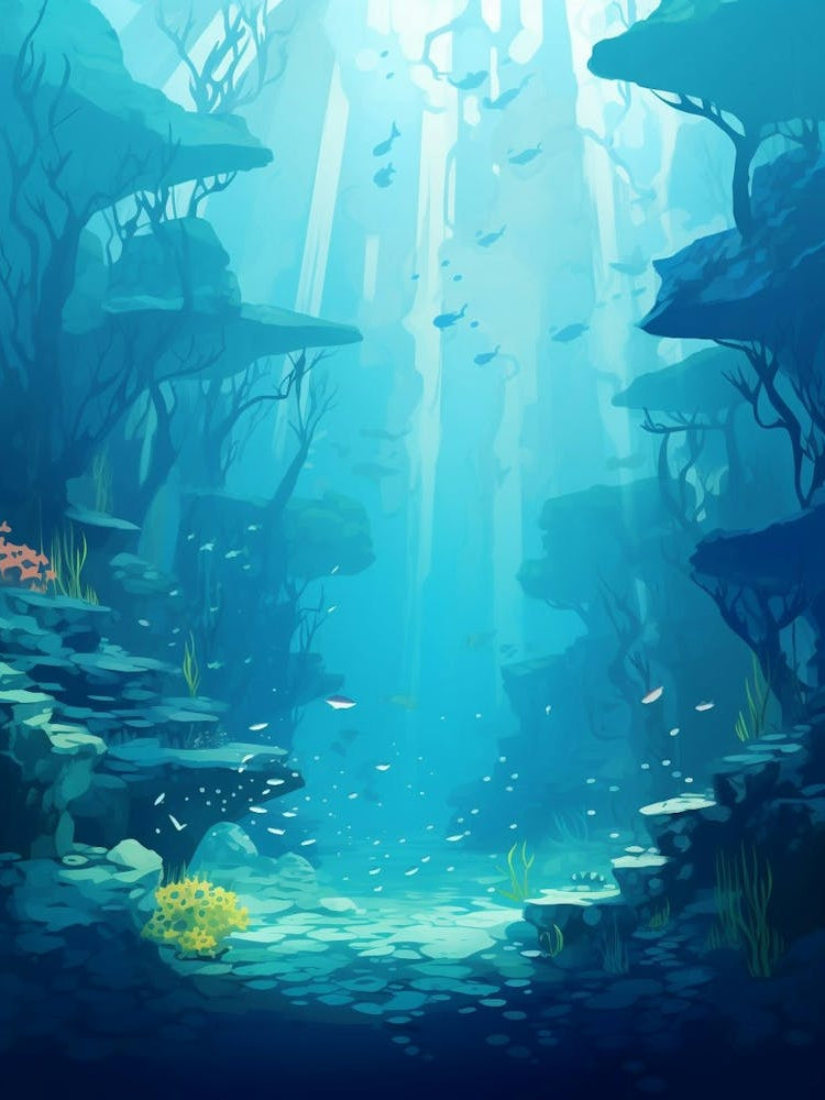 Underwater Abstract Minimalist 7