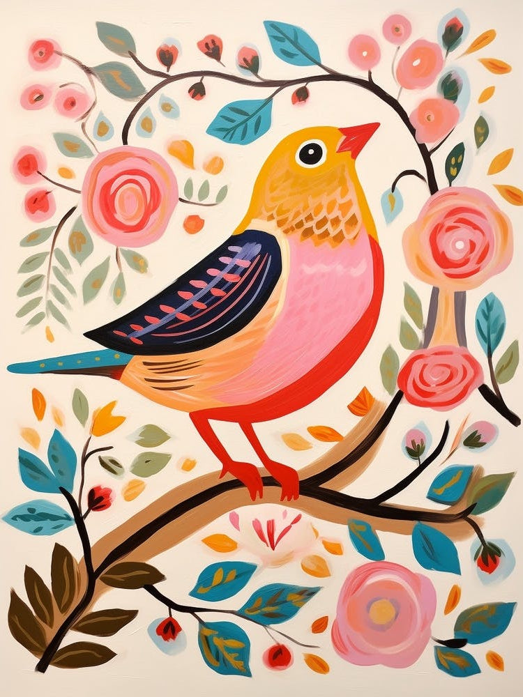 Pink Scandi European Robin 2
