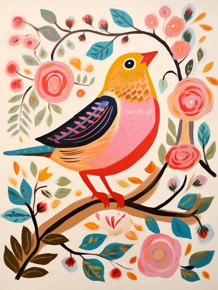 Pink Scandi European Robin 2