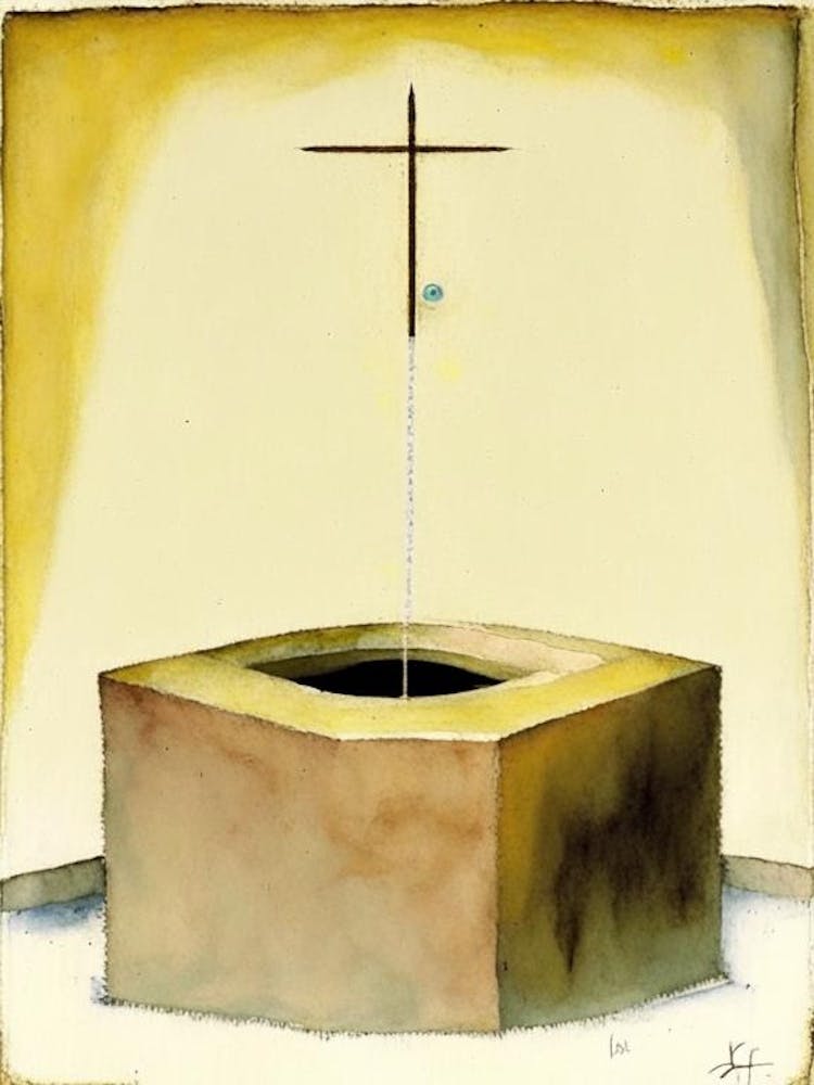 Wishing Well Symbol 1, Abstract Painting
