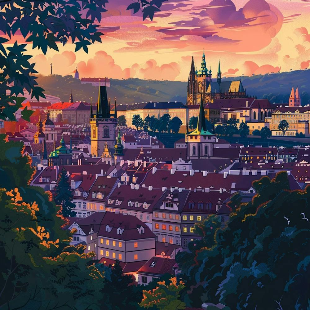 A Prague Castle In Prague Lofi Illustration 1720028299 3