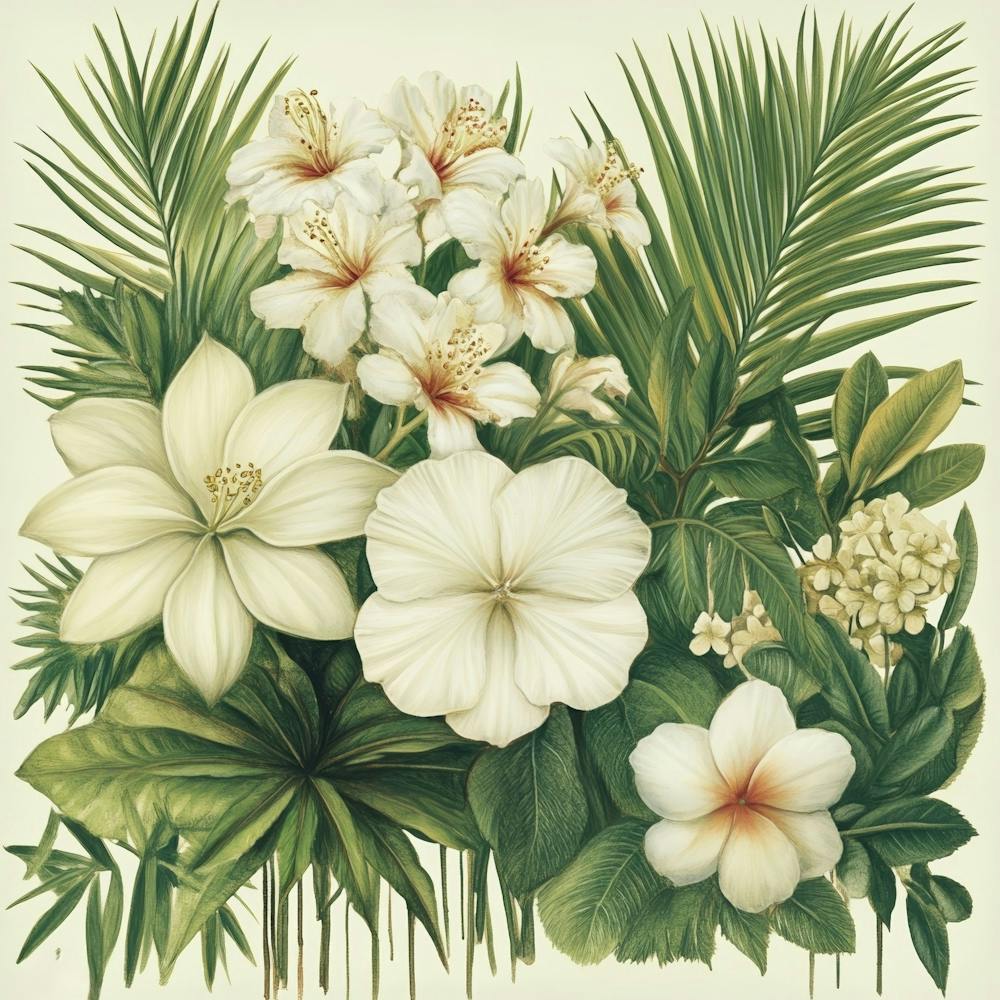 Tropical Flowers Art 12
