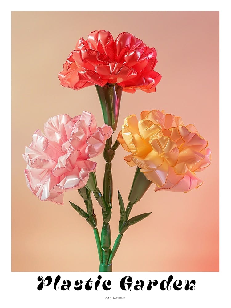 Verträumte Aufblasbare Blumen Poster Nelken 5