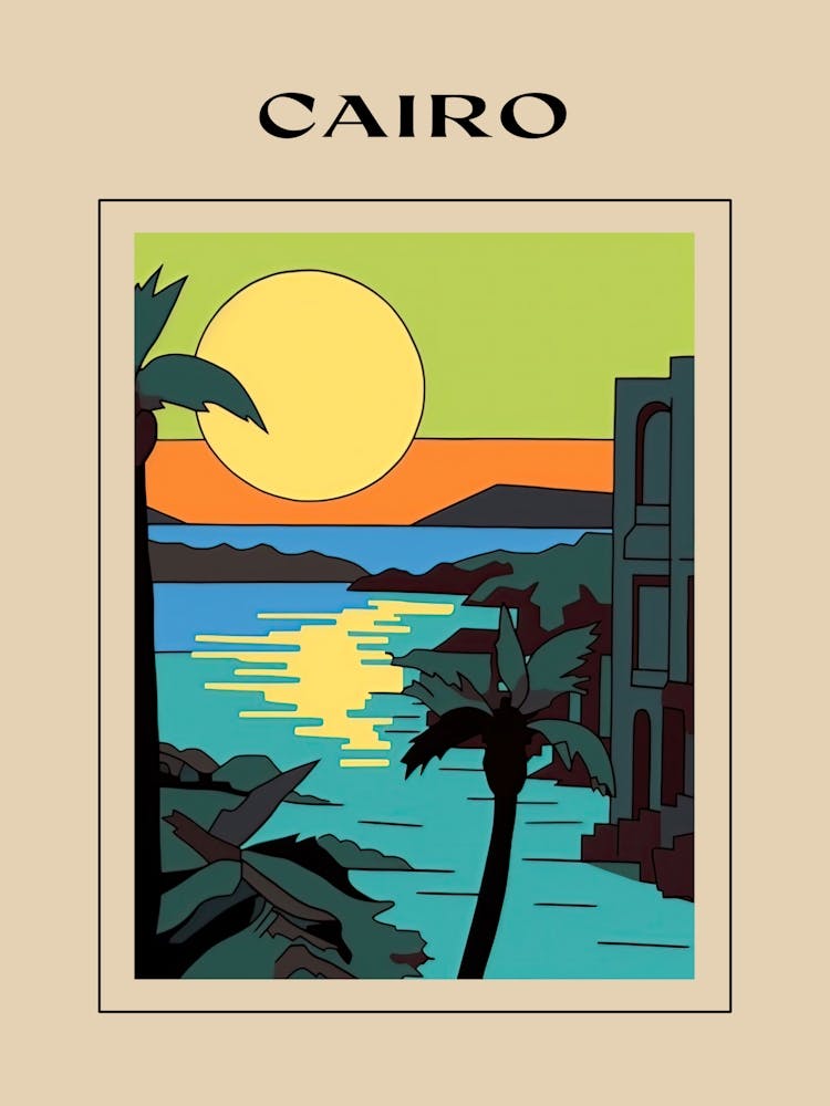 Minimal Design Style Of Cairo, Egypt 3 Poster