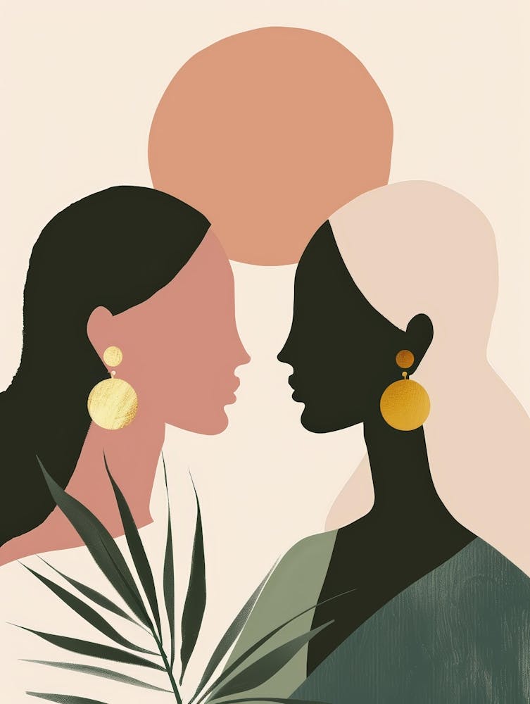 Two Women With Earrings