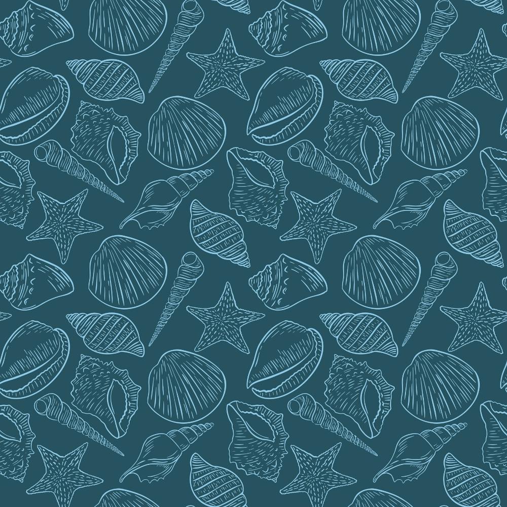 Seashells Seamless Pattern