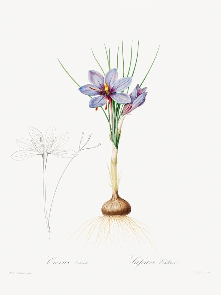 Crocus Sativus, Pierre Joseph Redoute