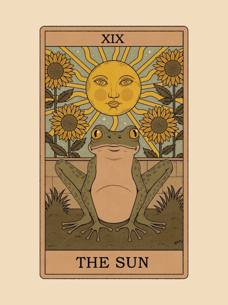 The Sun - Frogs Tarot